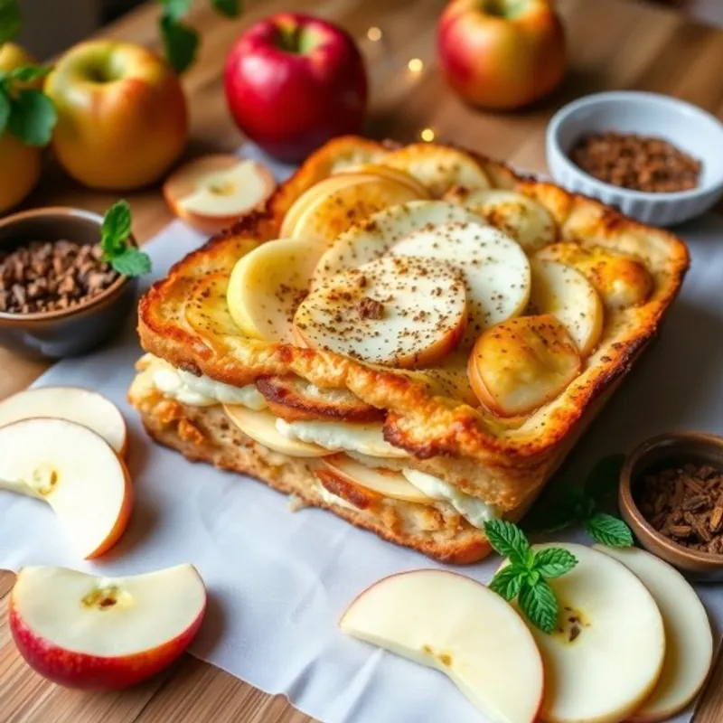 Apple-A-Day Old Italian Bread ’n Spice Strata image